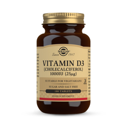 Solgar Vitamin D3 (Cholecalciferol) 1000 Iu (25 µg) 180 Tablets