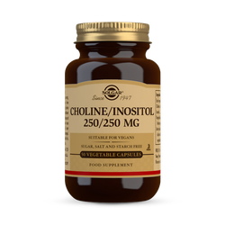 Solgar Choline 250mg / Inositol 250mg Vegetable 50 Capsules