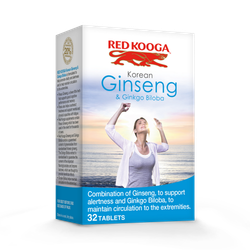 Red Kooga Ginkgo Biloba & Ginseng 32 Tablets