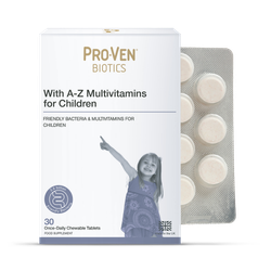 Pro-ven Biotics Acidophilus & Bifidus with Multivitamins - 30 Chewable Tablets for Children (Aged 4-16)