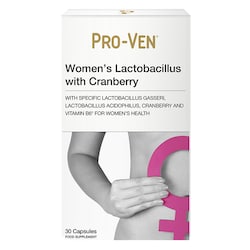 Pro-Ven Women’s Lactobacillus With Cranberry 30 Capsules
