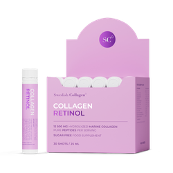 Swedish Collagen Retinol 25ml Shot 12500mg Blueberry Flavour30 Serving