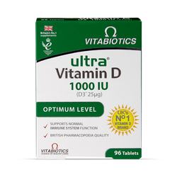 Vitabiotics Ultra Vitamin D 1000 IU Optimum Level 96 Tablets