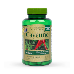 Nature's Garden Cayenne 100 Softgel Capsules 450mg