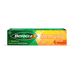 Berocca Immuno Effervescent Tablets Orange 15 Tablets