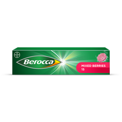 Berocca Energy Effervescent Tablets Mixed Berries 15 Tablets