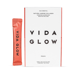 Vida Glow Marine Collagen Peach Food Supplement With Sweetener 30 Sachets
