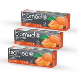 Biomed Citrus Natural Toothpaste Fresh 3 Pack 100G