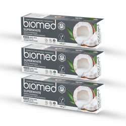 Biomed Superwhite Natural Toothpaste 3 Pack 100G
