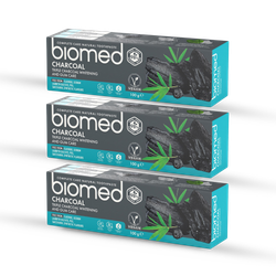 Biomed Charcoal Natural Toothpaste 3 Pack 100G
