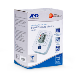 A&D Medical Upper Arm Blood Pressure Monitor White UA611