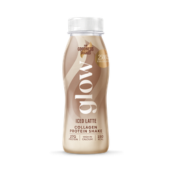 For Goodness Shakes Glow Collagen 27g Protein Shake Iced Latte 250ml