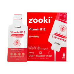 Zooki Liposomal Vitamin B12 2500mcg Strawberry 2500 mcg 30 Sachets