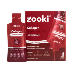 Zooki Super Strength Marine Collagen 11,000mg Sour Cherry Flavour 30 Sachets