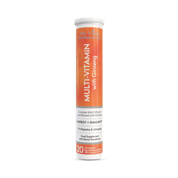 The Vegan Wellness Co. Multivitamin With Ginseng 20 Orange & Passionfruit Flavour Effervescent Tablets