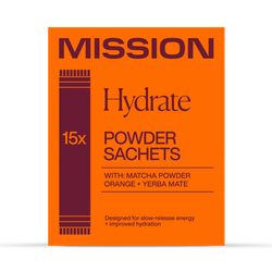 Mission Hydrate Matcha Powder (Orange & Yerba Maté) 15 Sachets
