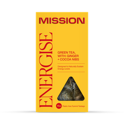 Mission Energise Green Tea (Cocoa Nibs & Ginger) 15 Tea Bags