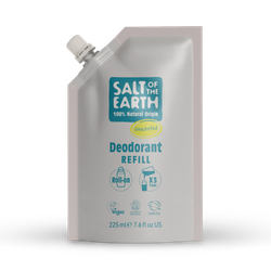 Salt Of The Earth Natural Roll-On Deodorant Refill Pouch Unscented 225ml