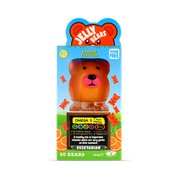 Jelly Bears Omega 3 Orange Fruit Bear 60 Chewables