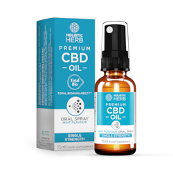Holistic Herb Premium CBD Oral Spray Single Strength 15ml Mint Flavour