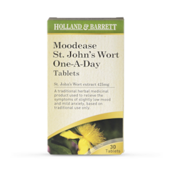 Holland & Barrett Moodease St. John's Wort One-A-Day 30 Tablets 425mg