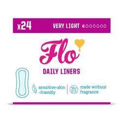 Flo Bamboo Daily Panty Liners Wrapped + Ultra Thin (24 liners)