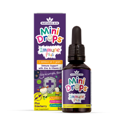 Natures Aid Mini Drops Children's Immune Plus Blackcurrant Flavour Supplement 50ml
