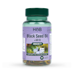 Holland & Barrett Black Seed Oil +Vit D 60 Capsules