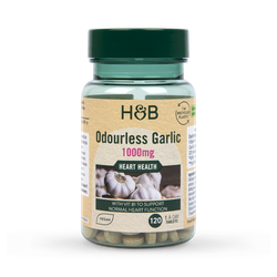 Holland & Barrett Enteric Coated Odourless Garlic 1000mg 120 Tablets