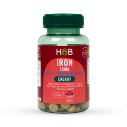 Holland & Barrett Iron + B Vits, Vit C & Minerals 15mg 180 Tablets