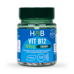 Holland & Barrett Vitamin B12 + Cyanacobalamin 500ug 120 Tablets