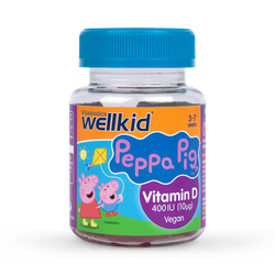 Vitabiotics Wellkid Peppa Pig Vitamin D Strawberry Flavour 400iu 30 Jellies