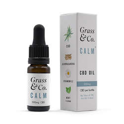 Grass & Co. CALM CBD Consumable Oil 500mg with Ashwagandha, Chamomile & Mint 10ml