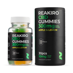 Reakiro CBD 10mg Apple & Lemon Flavour 30 Gummies