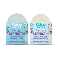 KinKind Give me STRENGTH! Rice Protein Shampoo and Conditioner Bar Set 90g