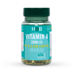 Holland & Barrett Vitamin A 3330IU + Vit D & Cod Liver Oil 90 Capsules
