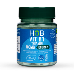Holland & Barrett Vitamin B1 + Thiamine 100mg 120 Tablets