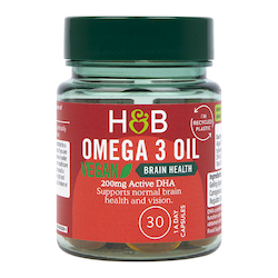 Holland & Barrett Vegan Omega 3 Oil 500mg 30 Capsules