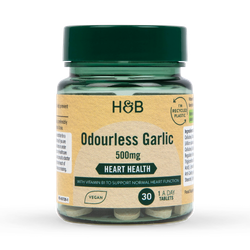 Holland & Barrett Enteric Coated Odourless Garlic 500mg 30 Tablets