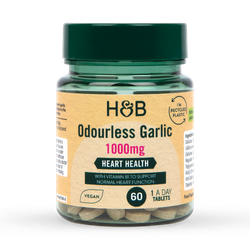 Holland & Barrett Enteric Coated Odourless Garlic 1000mg 60 Tablets