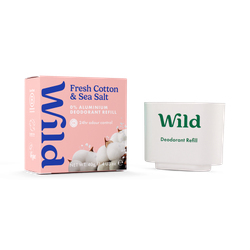 WILD Fresh Cotton & Sea Salt Natural Deodorant Refill 40g