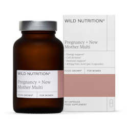 Wild Nutrition Food Grown Pregnancy & New Mother Multi for Women 90 Capsules