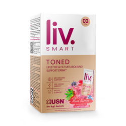 USN Liv.Smart Toned Lifestyle & Fat Metabolising Support Mixed Berries Sachets 20 x 5g