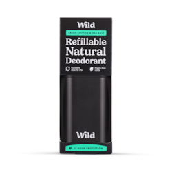 WILD Black Case Fresh Cotton & Sea Salt Deodorant Starter Pack