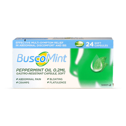 Buscomint Peppermint Oil 0.2ml Gastro-Resistant 24 Capsules