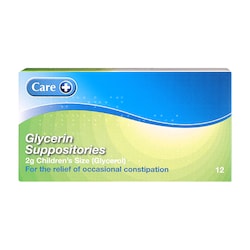 Care Glycerin Suppositories 2g Children's Size 12 Suppositories