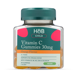 Holland & Barrett Kids Vitamin C Immune Support Orange Flavour 30mg 30 Gummies