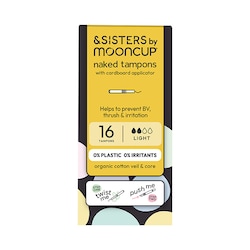 &SISTERS by Mooncup Organic Cotton Tampons with Eco Applicator - Light 16 Pack