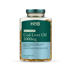 Holland & Barrett Pure Cod Liver Oil 1000mg 240 Capsules