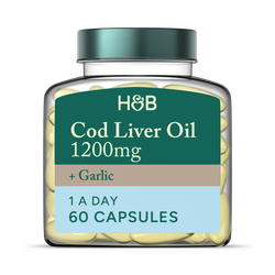 Holland & Barrett Pure Cod Liver Oil & Garlic 60 Capsules